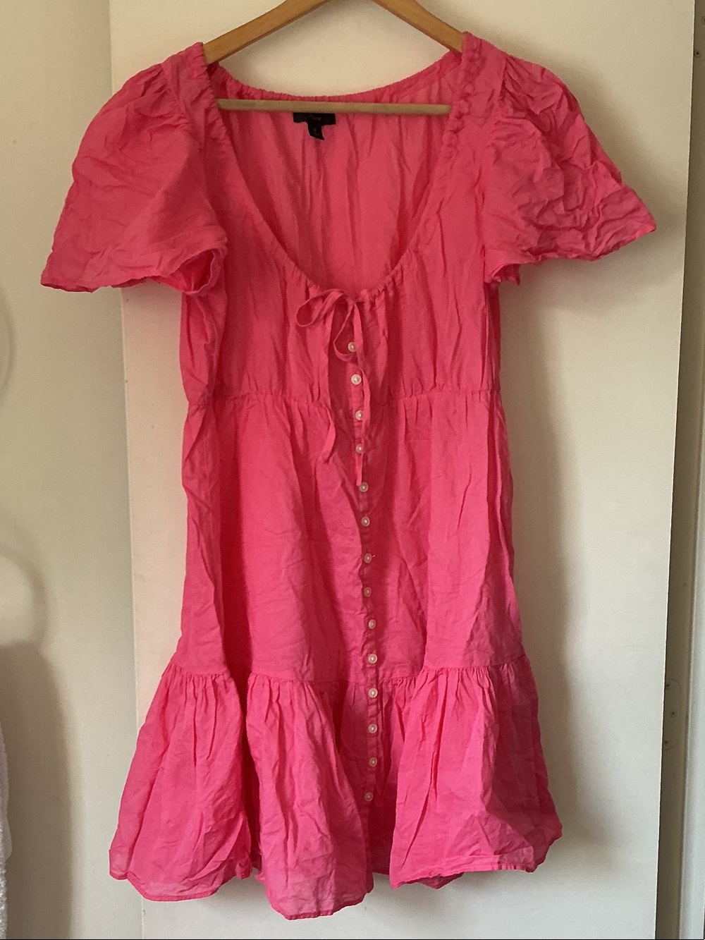 J, REW Women’s Pink Button-Front Summer Dress